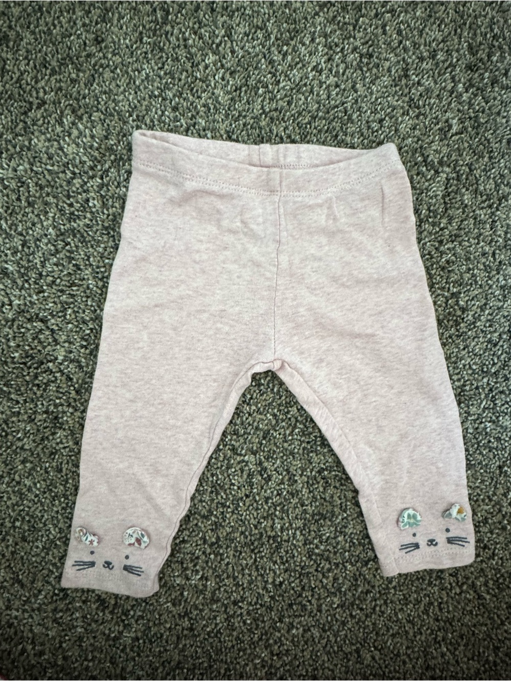 Carter's Light Pink Baby Leggings with Cat Accent